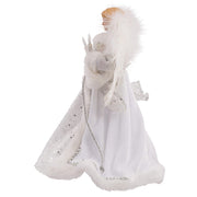 Kurt Adler 12-Inch UL 10-Light White and Silver Angel Treetop