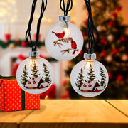 Kurt Adler 3in UL 10-Light Cardinal and Cabin Light Set