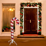 Kurt Adler 3-Foot Pre-Lit Red and White LED Tinsel Candy Cane