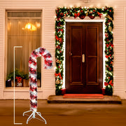 Kurt Adler 3-Foot Pre-Lit Red and White LED Tinsel Candy Cane
