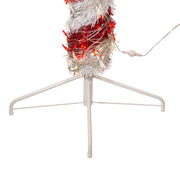 Kurt Adler 6-Foot Pre-Lit Red and White LED Tinsel Candy Cane