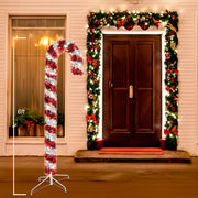 Kurt Adler 6-Foot Pre-Lit Red and White LED Tinsel Candy Cane