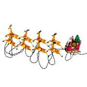Kurt Adler UL 10-Light Santa Sleigh and Eight Reindeer Light Set