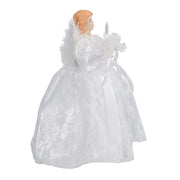 Kurt Adler 10-Light 9-Inch White Angel Treetop