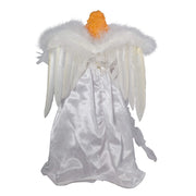 Kurt Adler 14-Inch 10-Light White and Silver Angel Treetop