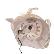 Kurt Adler 14-Inch Fiber Optic Ivory and Gold Animated LED Angel Treetop