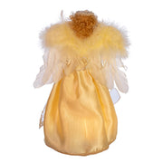 Kurt Adler 12-Inch UL 10-Light Ivory Angel Treetop with Fabric Hair