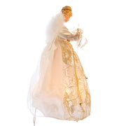 Kurt Adler UL 10-Light 12-Inch Ivory and Gold Angel Treetop