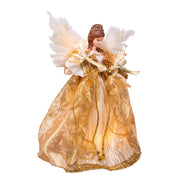 Kurt Adler 12-Inch UL 10-Light Gold Angel Treetop