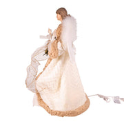 Kurt Adler UL 10-Light 16-Inch Rustic Natural Angel Treetop