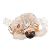 Kurt Adler 16-Inch White/Rose Gold Black Angel Tree Topper