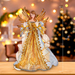 Kurt Adler 16-Inch Ombre Silver/Gold Angel Tree Topper