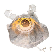 Kurt Adler 14-Inch UL 10-Light Silver and Ivory Angel Tree Topper