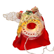 Kurt Adler 14-Inch UL 10-Light Red and Green Angel Tree Topper