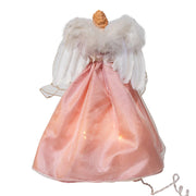 Kurt Adler 14-Inch UL 10-Light Pink and Ivory Angel Tree Topper