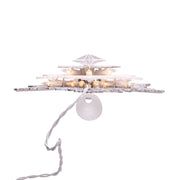 Kurt Adler 13.75-Inch UL 20-Light Silver and White Glittered Snowflake Tree Topper