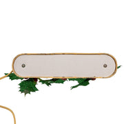 Kurt Adler 8.85-Inch Holly Berry and Greenery with Gold Base Three Bubble Lights