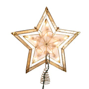 Kurt Adler 10-Inch 5-Point Large Star with Smoke Capiz Treetop