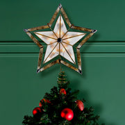 Kurt Adler 10-Inch 5-Point Large Star with Smoke Capiz Treetop