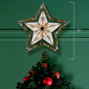 Kurt Adler 10-Inch 5-Point Large Star with Smoke Capiz Treetop