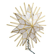 Kurt Adler 14-Inch 7-Point Natural Capiz Star Lighted Treetop