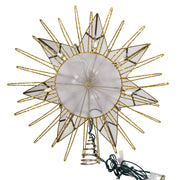 Kurt Adler 14-Inch 7-Point Natural Capiz Star Lighted Treetop