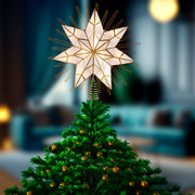 Kurt Adler 14-Inch 7-Point Natural Capiz Star Lighted Treetop