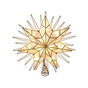 Kurt Adler 14-Inch 10-Light 7-Point LED Gold Glittered Star Tree Topper