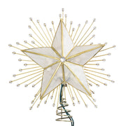 Kurt Adler 10-Inch 5-Point Capiz Star Treetop with Rays and Beads