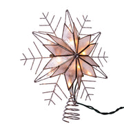 Kurt Adler 10-Light 10-Inch Silver Capiz Wire Snowflake Treetop