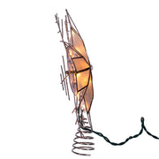 Kurt Adler 10-Light 10-Inch Silver Capiz Wire Snowflake Treetop