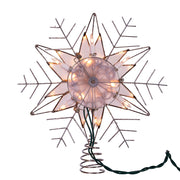 Kurt Adler 10-Light 10-Inch Silver Capiz Wire Snowflake Treetop
