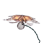 Kurt Adler 10-Light 10-Inch Silver Capiz Wire Snowflake Treetop