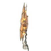 Kurt Adler 10-Light 6-Point Capiz Star Treetop with Scroll Design