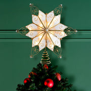 Kurt Adler 10-Light 6-Point Capiz Star Treetop