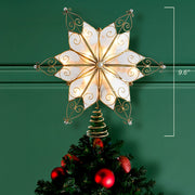 Kurt Adler 10-Light 6-Point Capiz Star Treetop