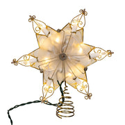 Kurt Adler 10-Light LED Star with Twisted Scroll Accents Tree Topper