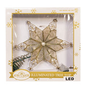 Kurt Adler 10-Light LED Star with Twisted Scroll Accents Tree Topper