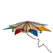 Kurt Adler UL 10-Light 8 Point LED Multi Color Capiz Star Tree Topper