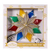 Kurt Adler UL 10-Light 8 Point LED Multi Color Capiz Star Tree Topper