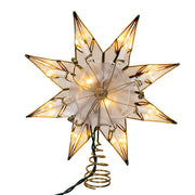 Kurt Adler 10L 8PT Capiz Clear Star Tree Topper
