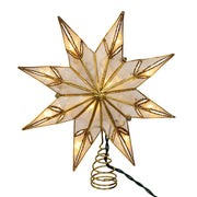 Kurt Adler 10L 8PT Capiz Clear Star Tree Topper