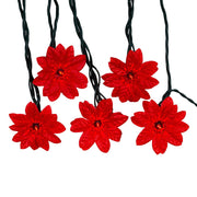 Kurt Adler 20-Light Red Poinsettia Light Set