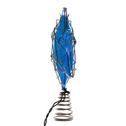 Kurt Adler UL 10-Light LED Silver and Blue Shimmer Star Treetop