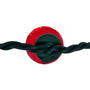 Kurt Adler 50-Foot UL 100-Light Multicolor LED Faceted C9 Green Wire String Lights