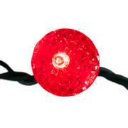 Kurt Adler 50-Foot UL 100-Light Multicolor LED Faceted C9 Green Wire String Lights