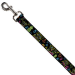 Dog Leash - Electric SpongeBob Poses/Elements Black/Multi Color