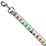 Dog Leash - Pixar Holiday Collection Nutcracker Characters Lineup/Stars White/Blues