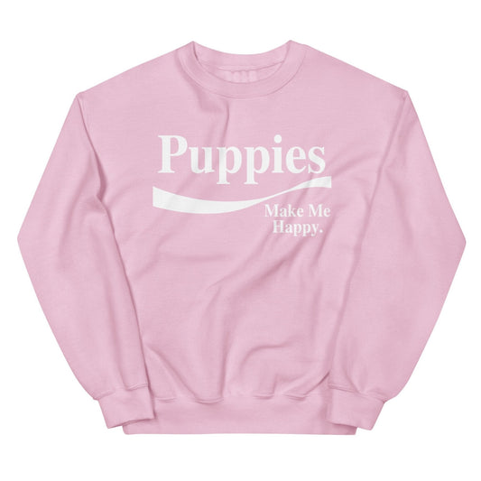Enjoy Puppies Make Me Happy Sweatshirt | Gift for Dog Lovers