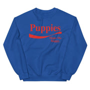 Enjoy Puppies Make Me Happy | Unisex Sweatshirt | Red Font